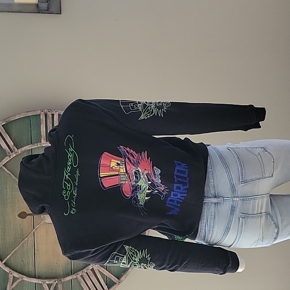 Ed Hardy Mad Hatter Zip Hoodie